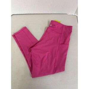 Tek Gear NEW Ultrastretch High Rise 7/8 Legging Women XL Pink Pocket Wicking